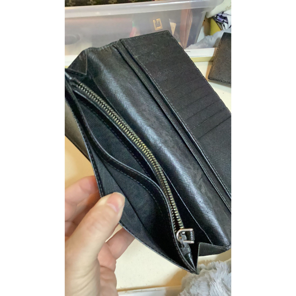 Prada long wallet black blue NOT GOING LOWER. Resets to $170 Monday - Picture 6 of 8